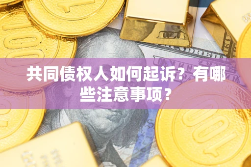 济南共同债权人如何起诉？有哪些注意事项？